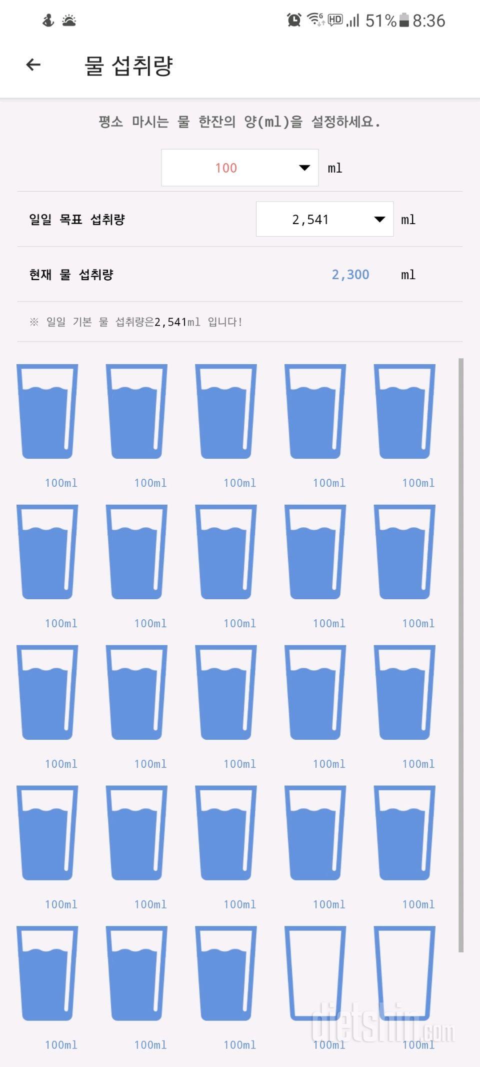 30일 하루 2L 물마시기 94일차 성공!