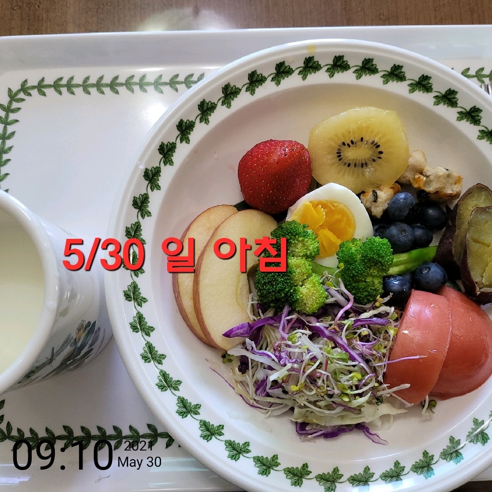 05월 30일( 아침식사 222kcal)