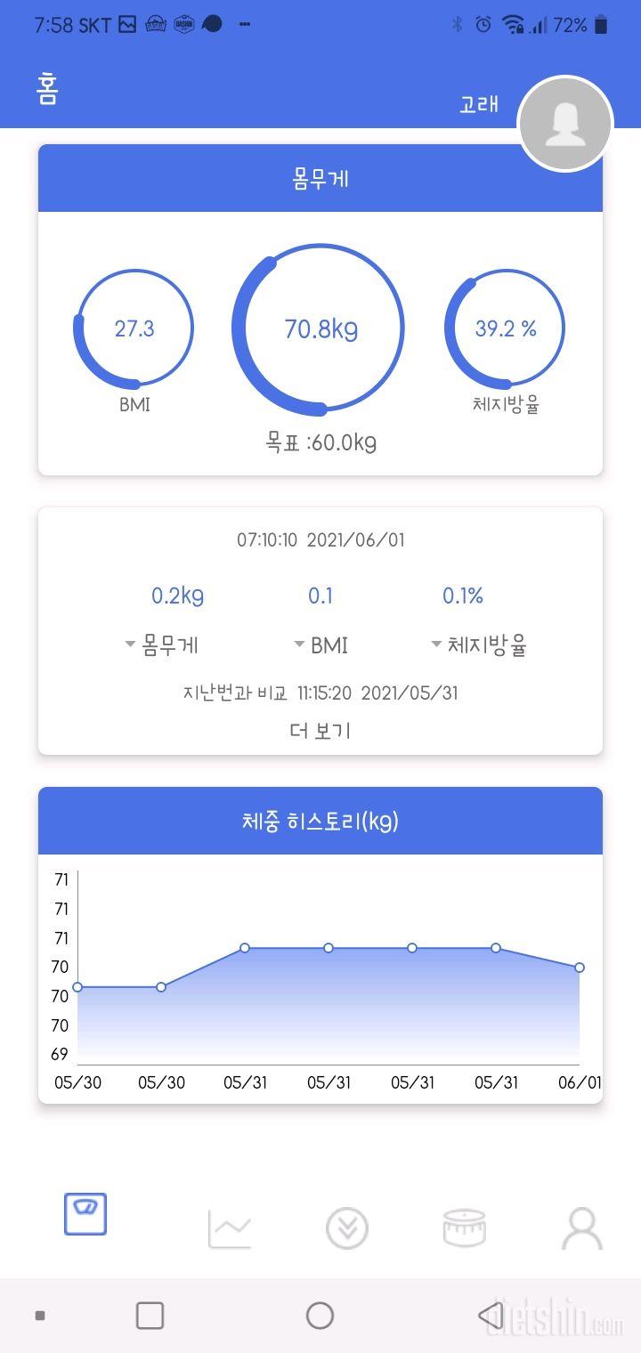 6.1 공체. 어제의 식단