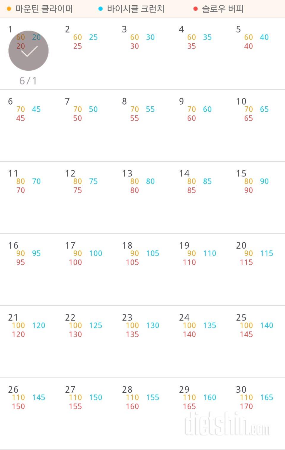 30일 유산소 운동 1일차 성공!