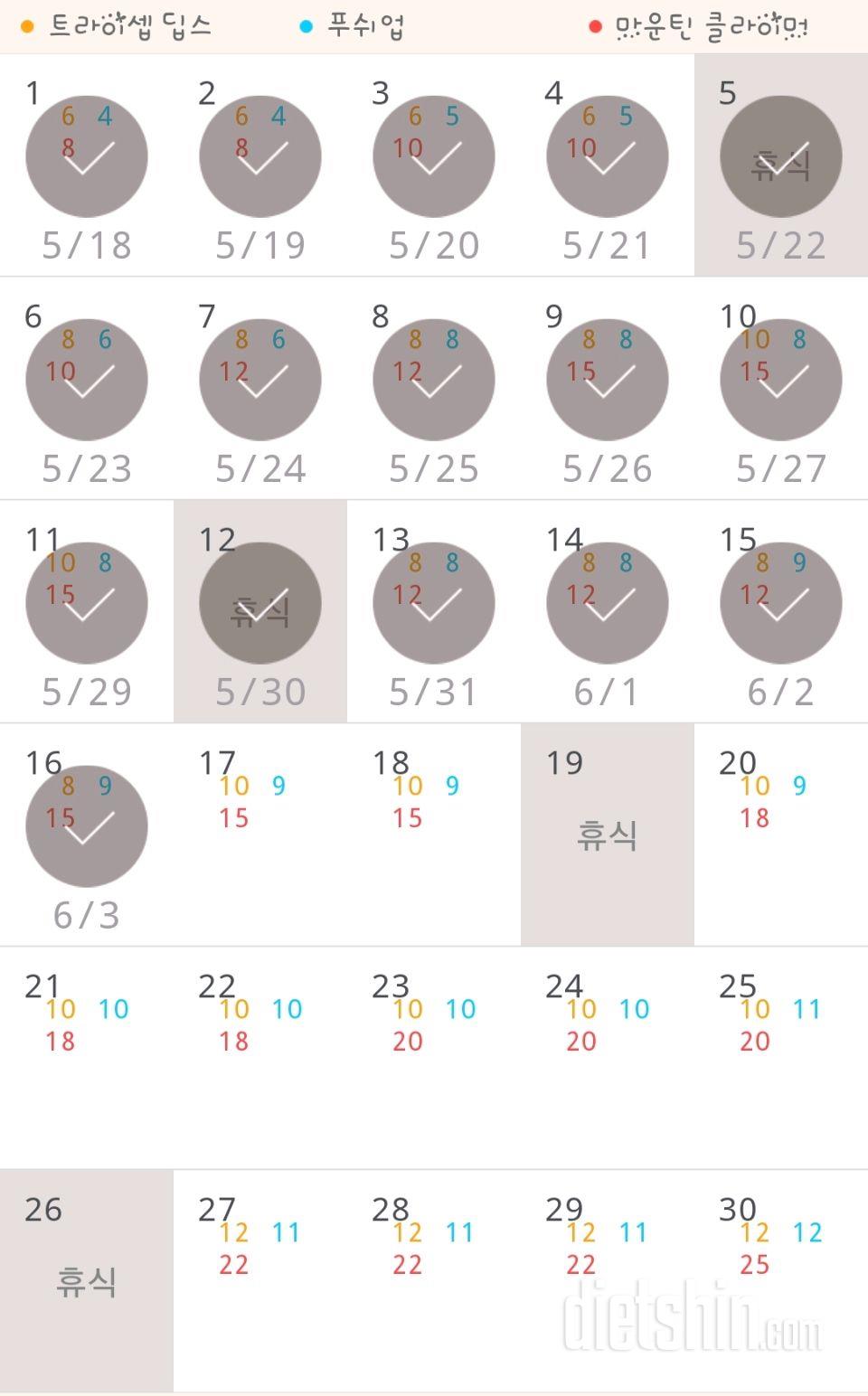 30일 슬림한 팔 46일차 성공!