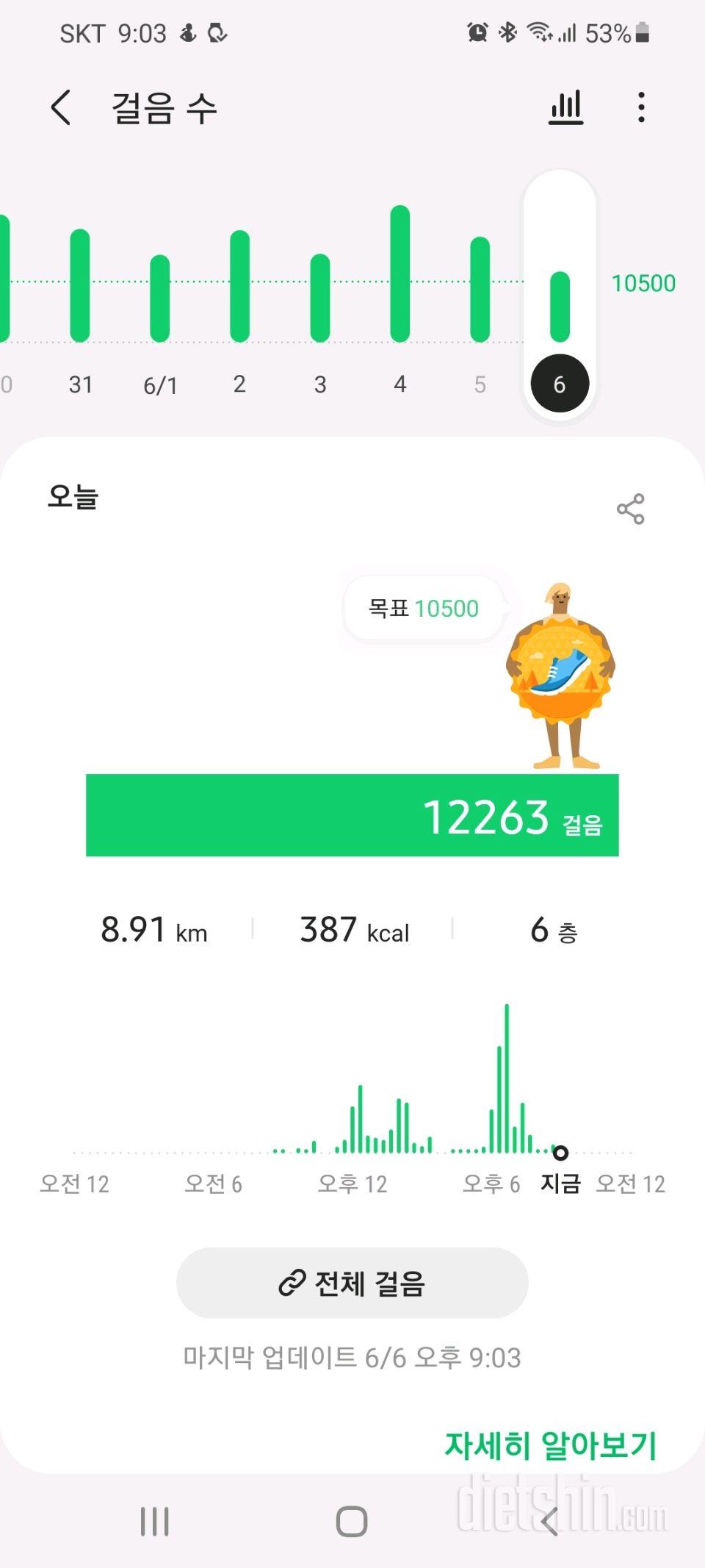 30일 만보 걷기 12일차 성공!