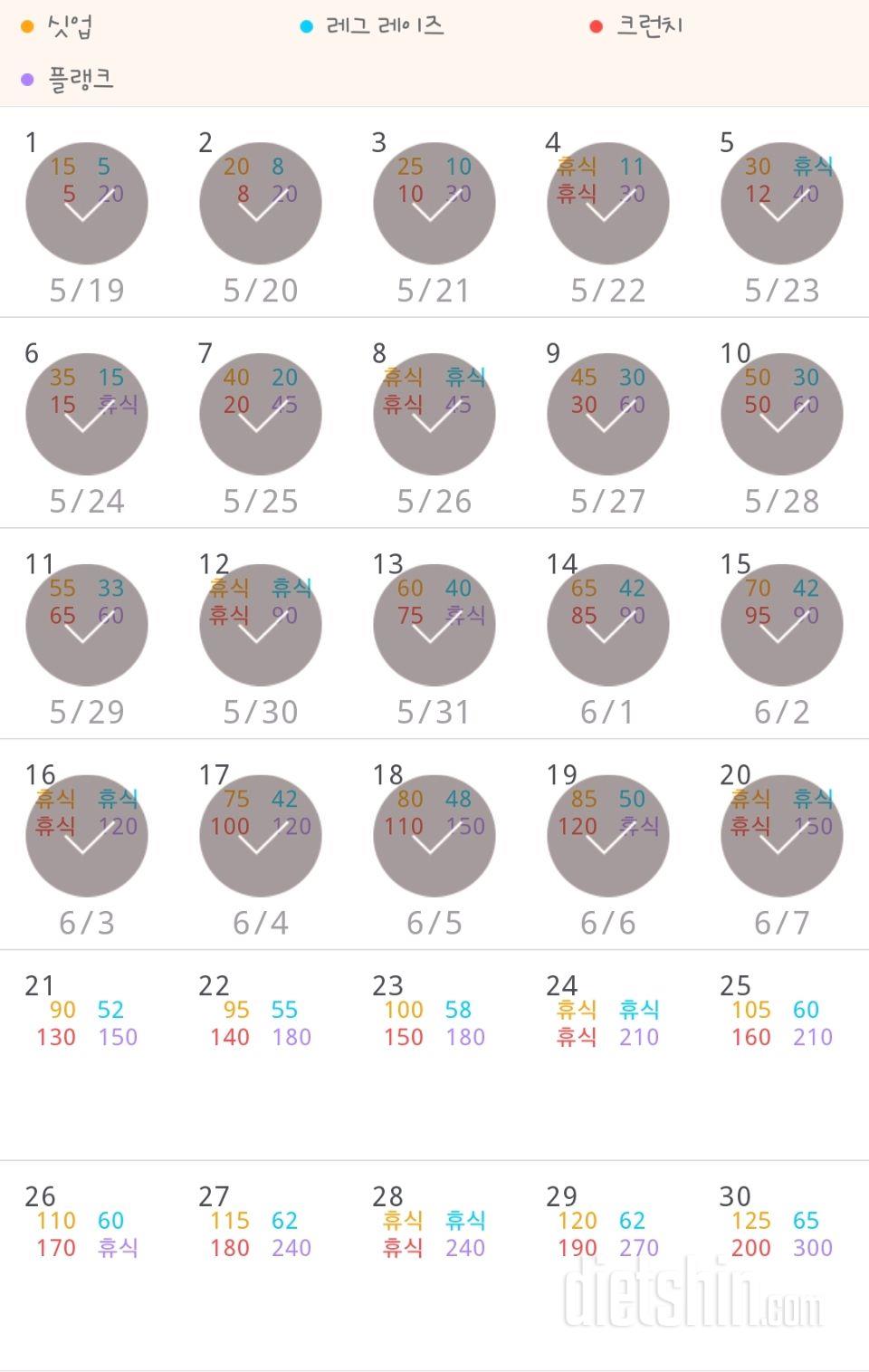 30일 복근 만들기 110일차 성공!