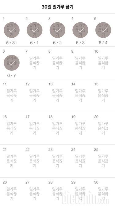 30일 밀가루 끊기 36일차 성공!