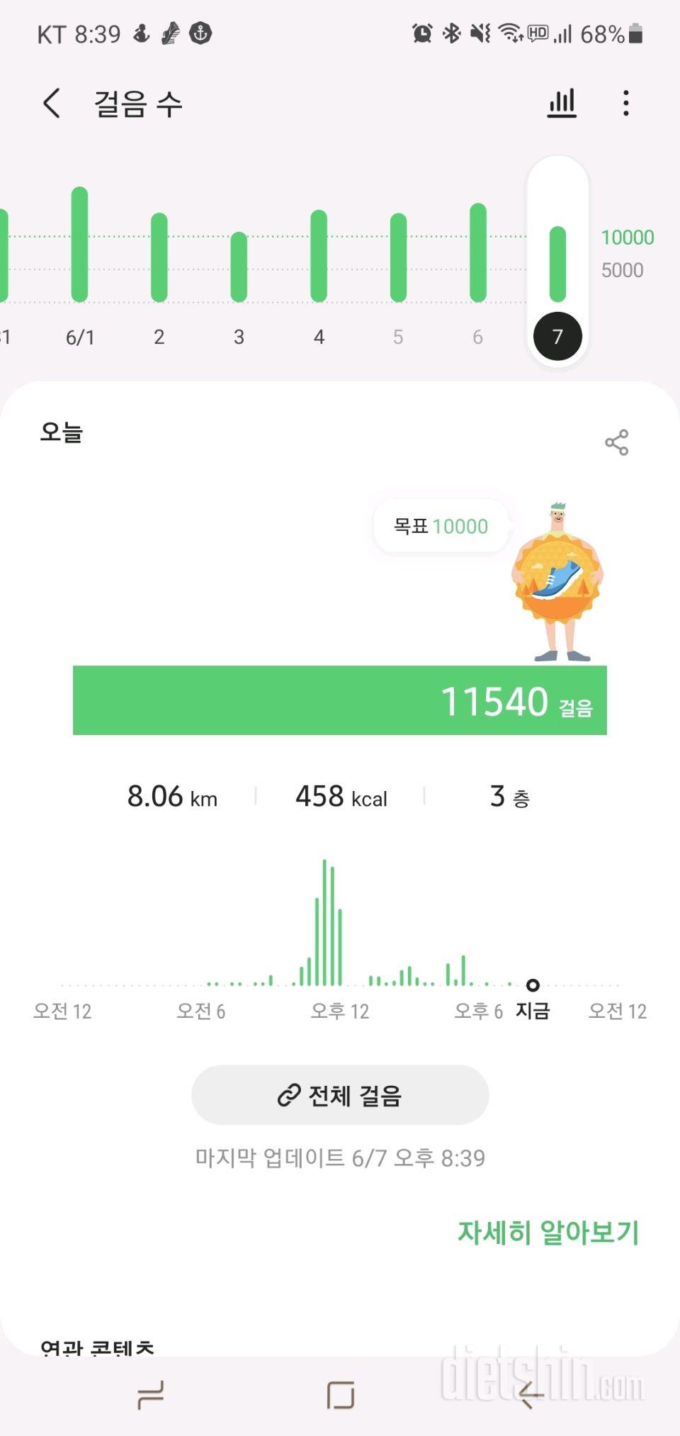 30일 만보 걷기 37일차 성공!