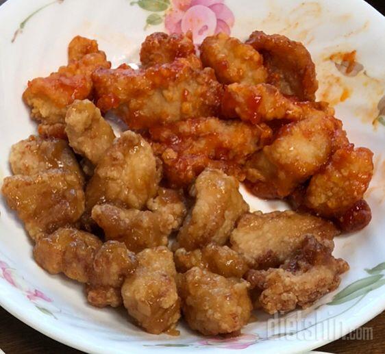 간장보다 양념치킨맛이 더 맛있어요
치