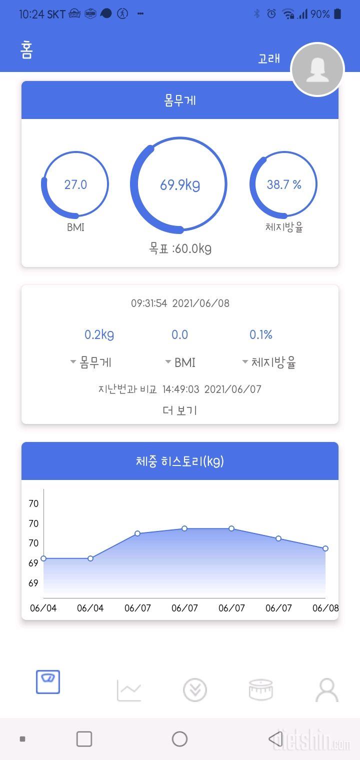 6.8 공체 어제 식단일기