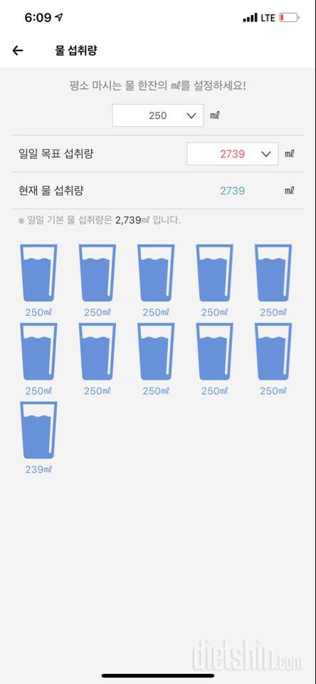 30일 하루 2L 물마시기 1일차 성공!