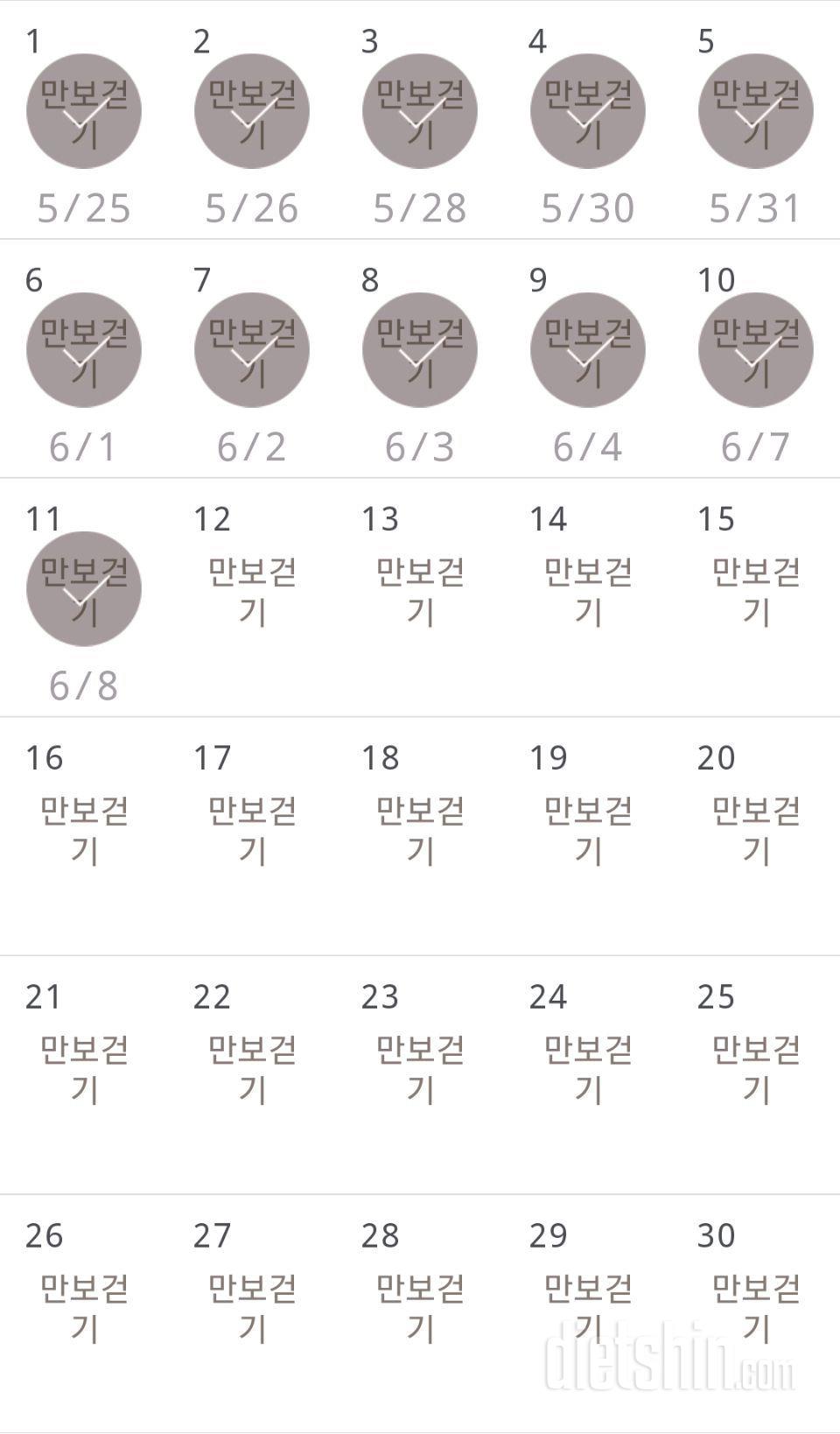 30일 만보 걷기 11일차 성공!