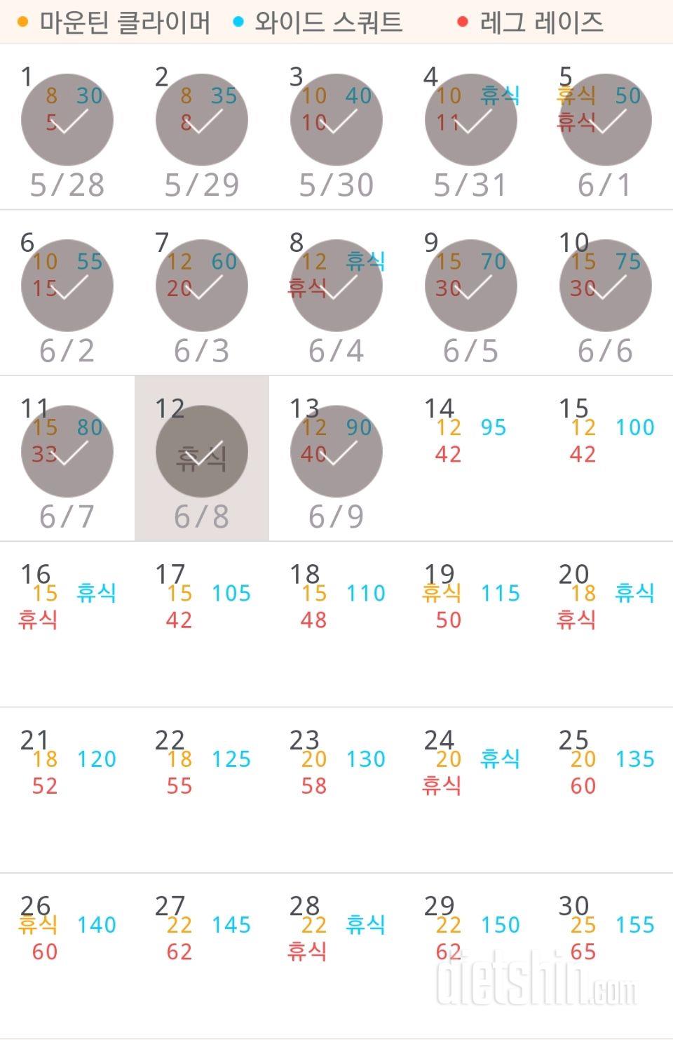 30일 체지방 줄이기 73일차 성공!