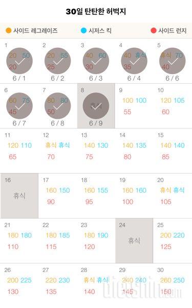 30일 탄탄한 허벅지 8일차 성공!