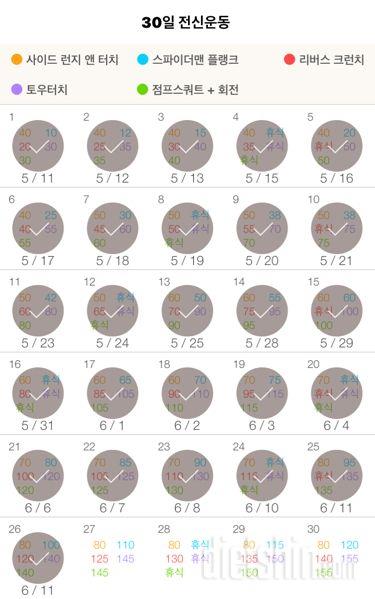 30일 전신운동  26일차 성공!