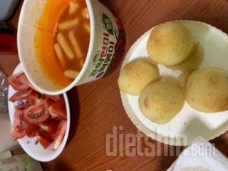 치즈볼이랑같이먹엇어요맛남 한번돌리고