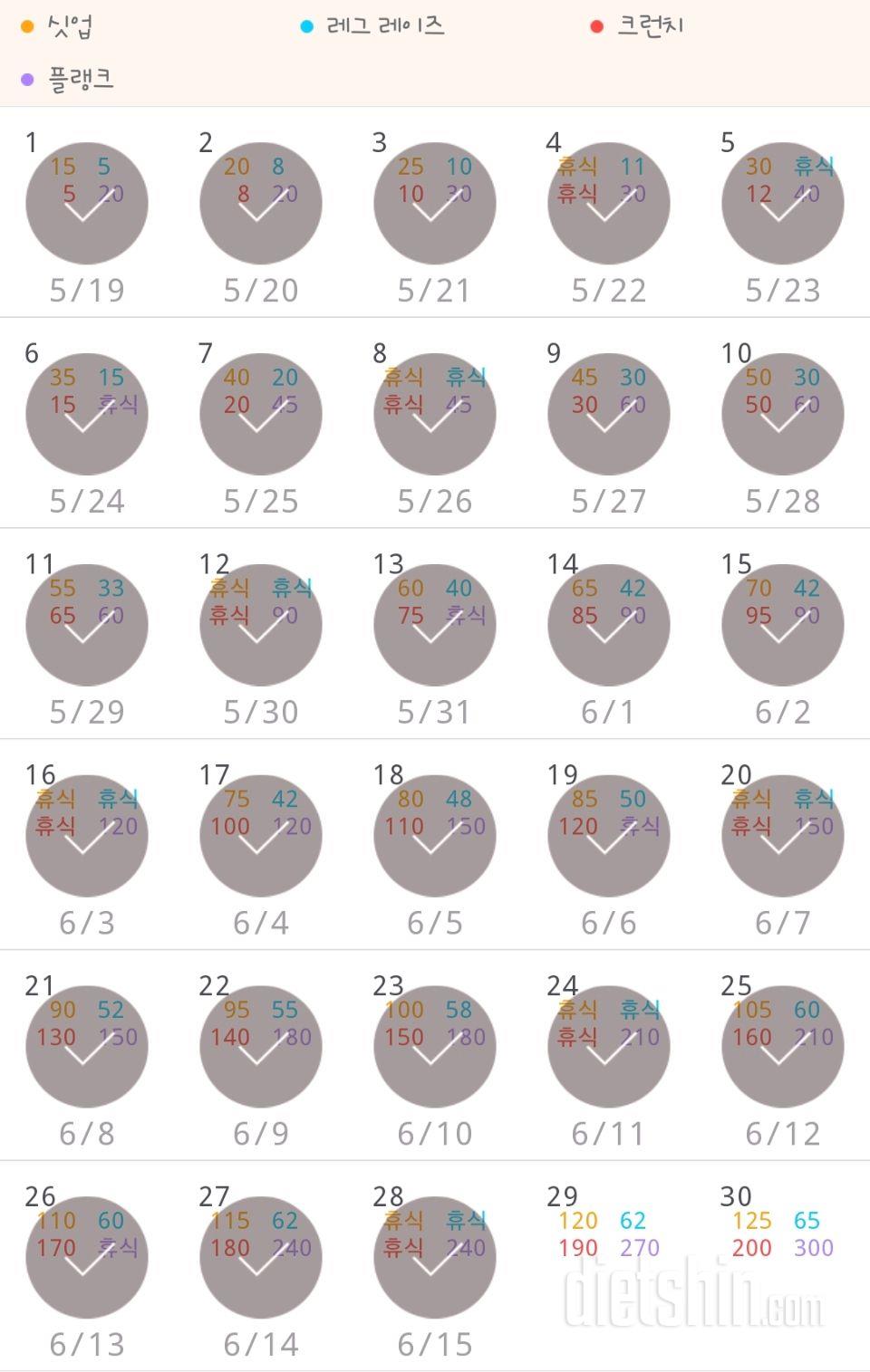 30일 복근 만들기 118일차 성공!