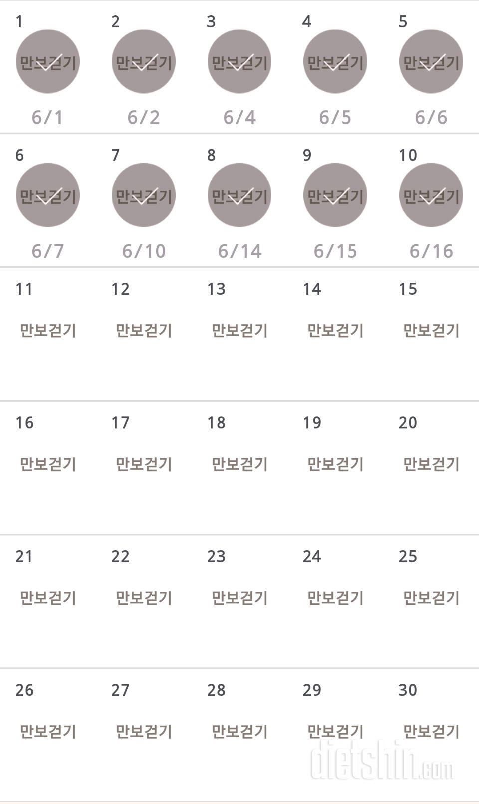 30일 만보 걷기 10일차 성공!