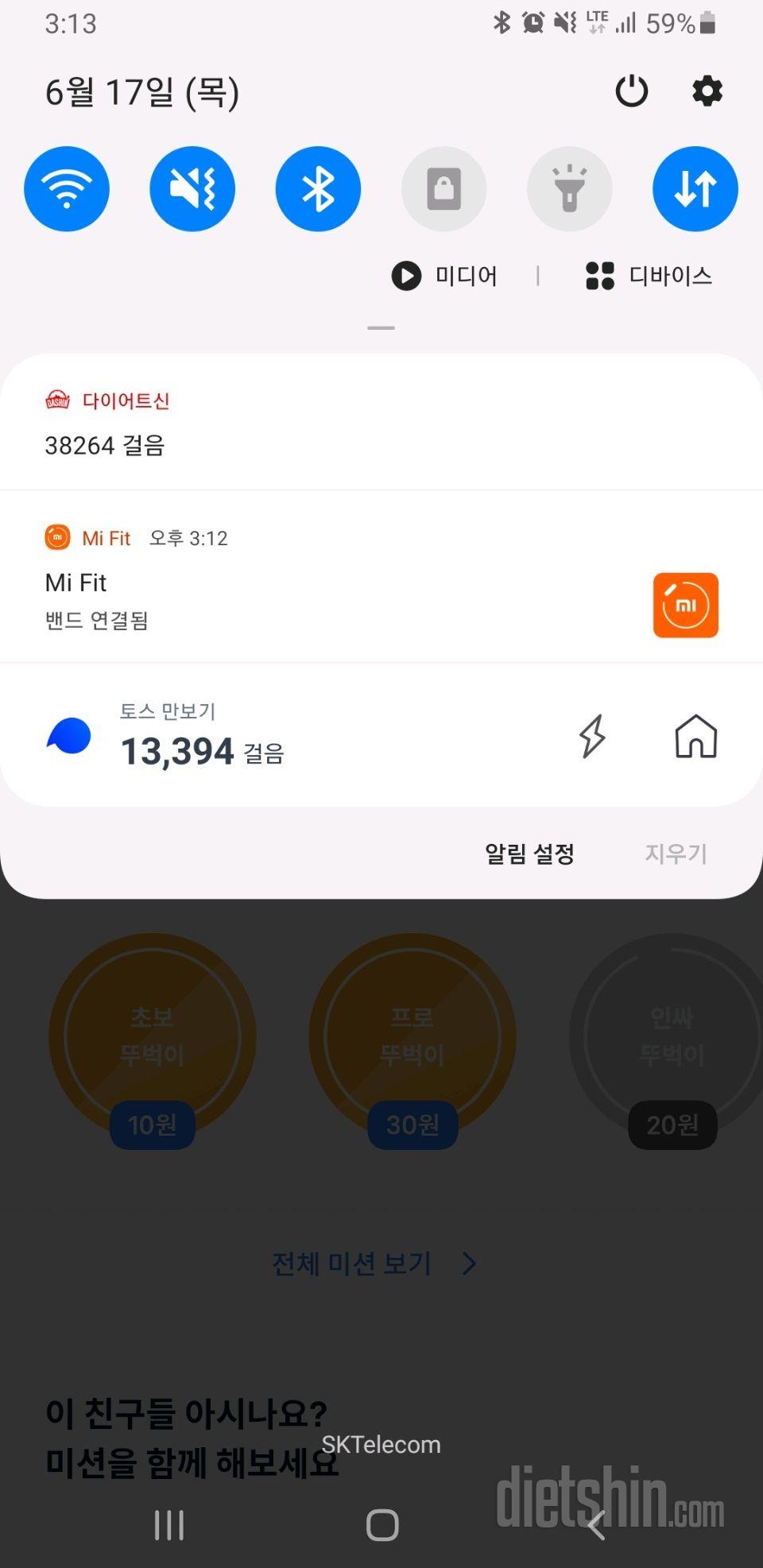 30일 만보 걷기 58일차 성공!