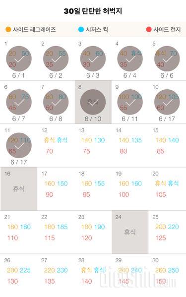 30일 탄탄한 허벅지 11일차 성공!