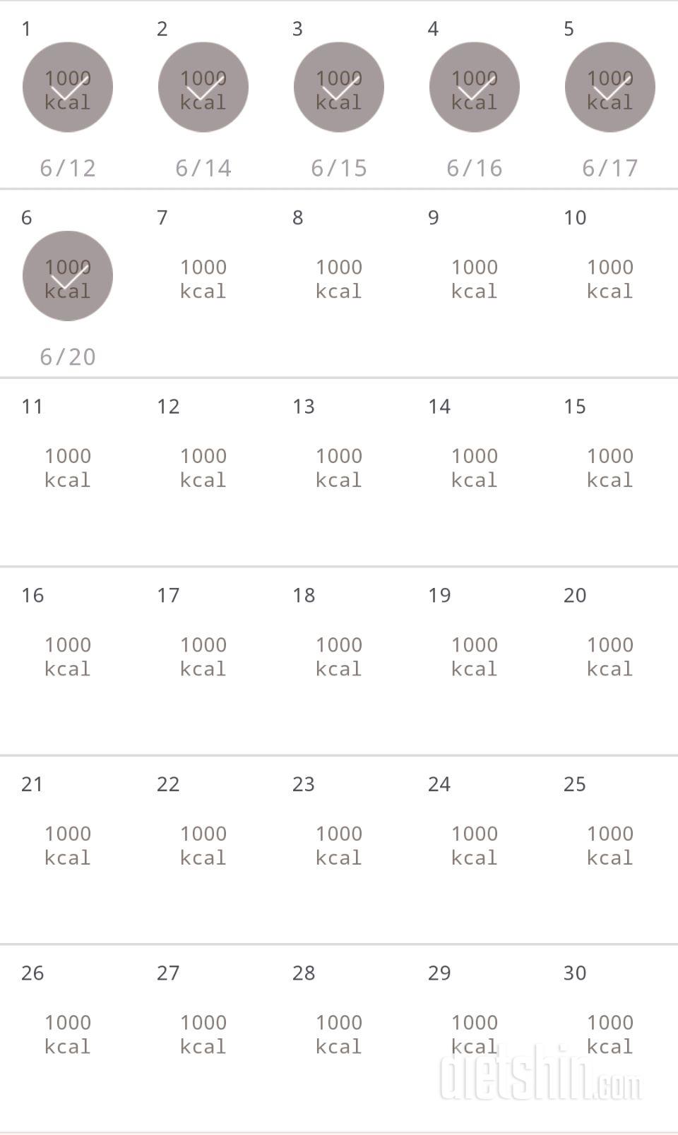 30일 1,000kcal 식단 36일차 성공!