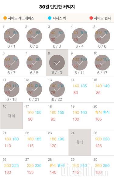 30일 탄탄한 허벅지 13일차 성공!