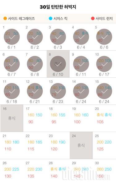 30일 탄탄한 허벅지 15일차 성공!