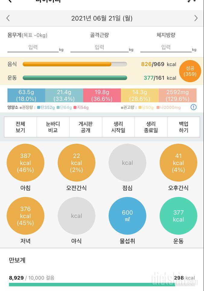 30일 1,000kcal 식단 10일차 성공!