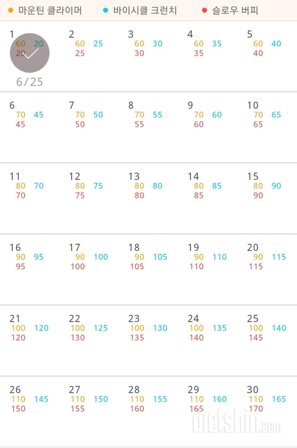 30일 유산소 운동 1일차 성공!