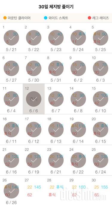 30일 체지방 줄이기 26일차 성공!