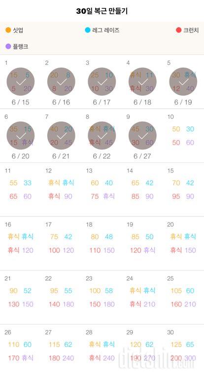 30일 복근 만들기 9일차 성공!