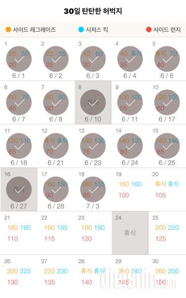 30일 탄탄한 허벅지 18일차 성공!