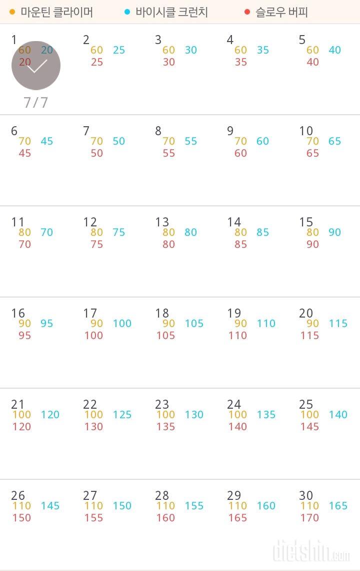 30일 유산소 운동 1일차 성공!