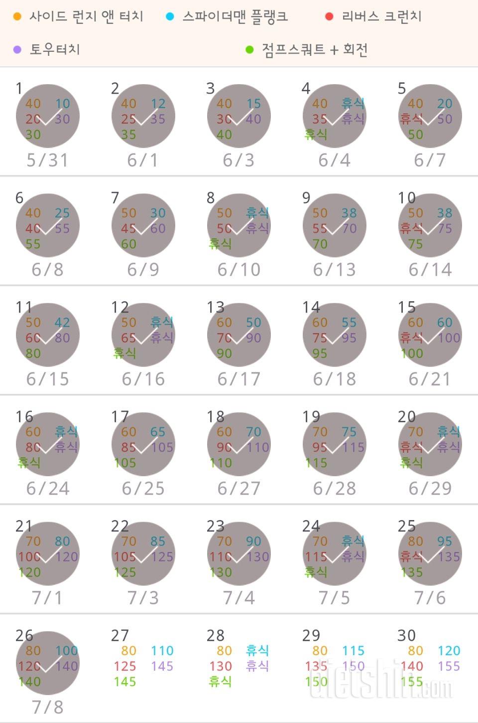 30일 전신운동  206일차 성공!