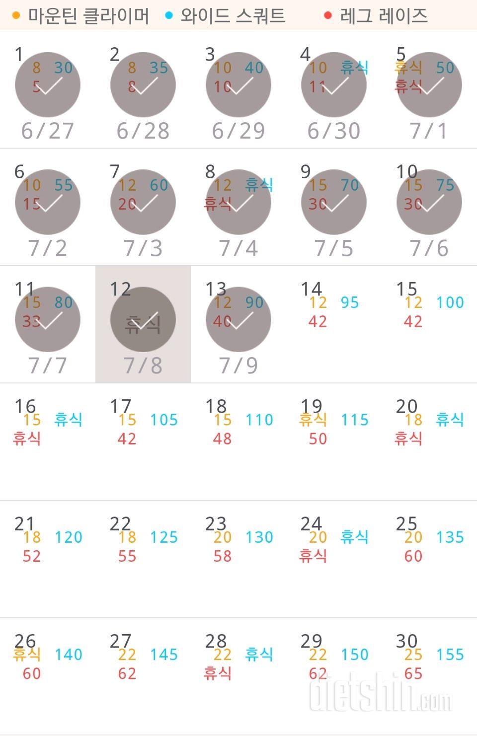 30일 체지방 줄이기 103일차 성공!