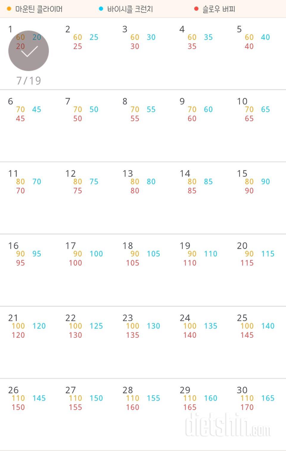 30일 유산소 운동 1일차 성공!