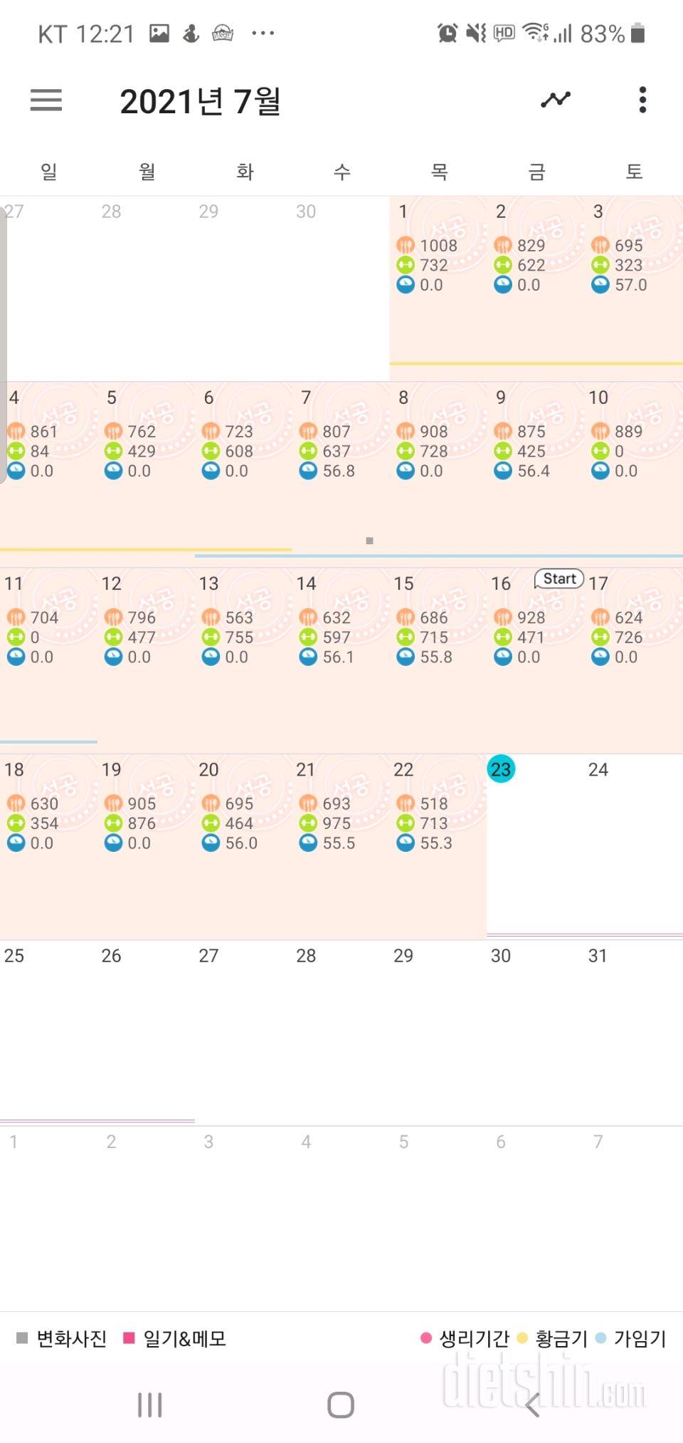 30일 1,000kcal 식단 8일차 성공!