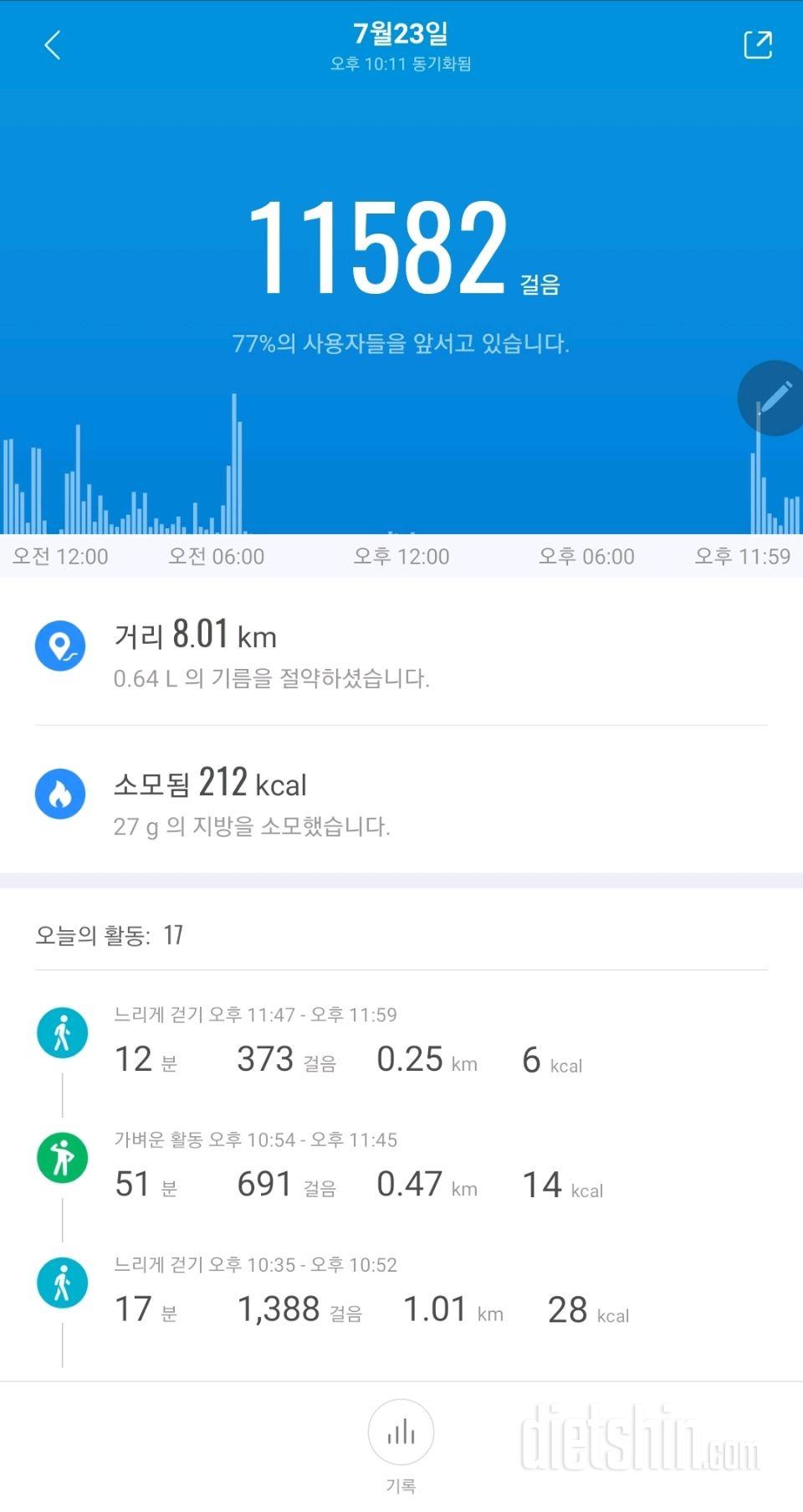 30일 만보 걷기 380일차 성공!