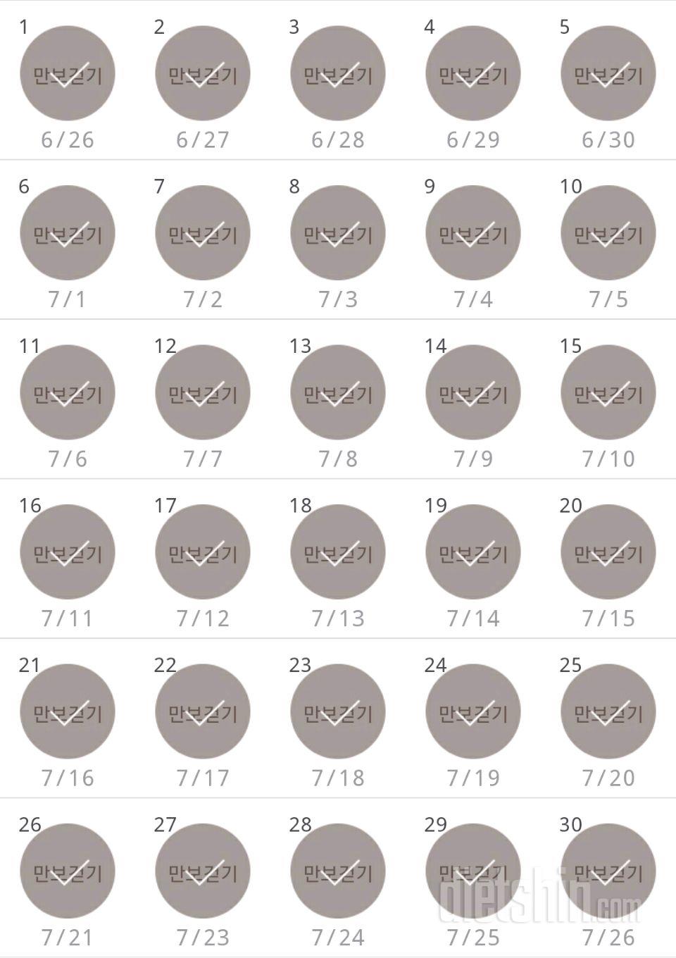 30일 만보 걷기 30일차 성공!