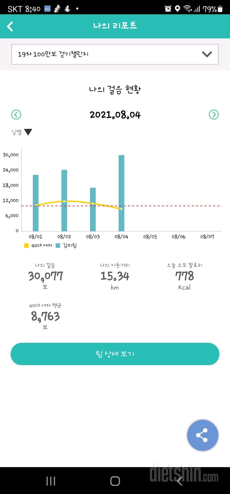 30일 만보 걷기 1150일차 성공!