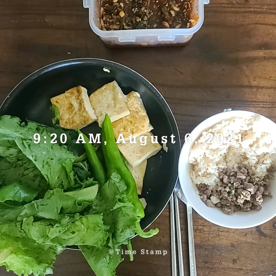 08월 06일( 아침식사 457kcal)