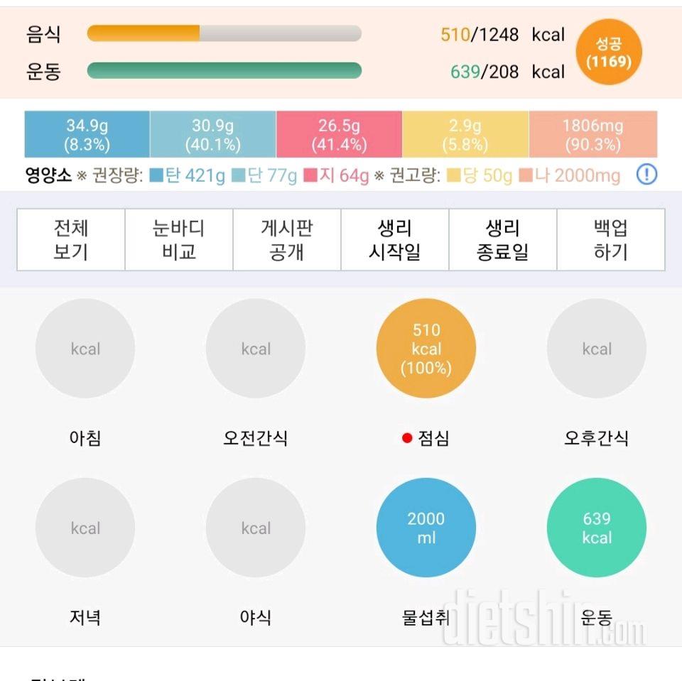 30일 하루 2L 물마시기 1일차 성공!