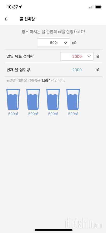 30일 하루 2L 물마시기 39일차 성공!