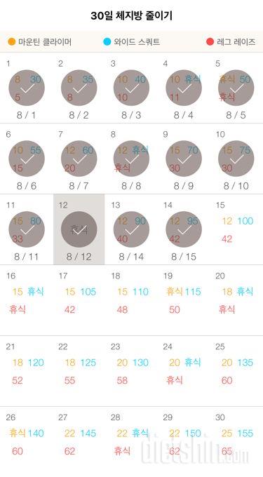 30일 체지방 줄이기 14일차 성공!