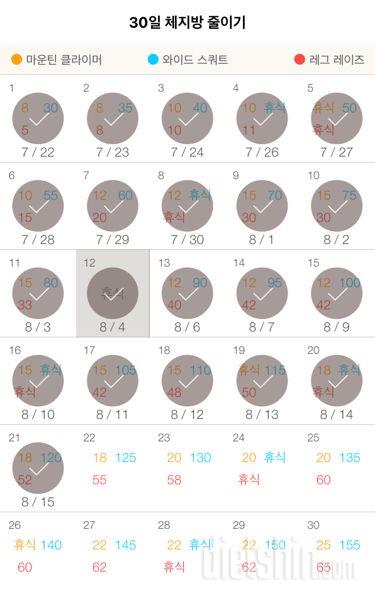 30일 체지방 줄이기 21일차 성공!