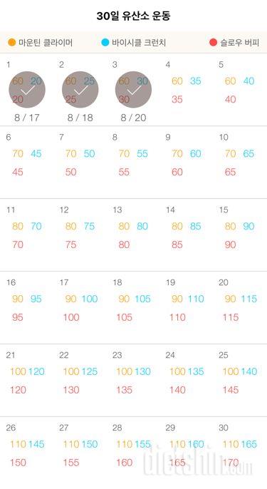 30일 유산소 운동 33일차 성공!