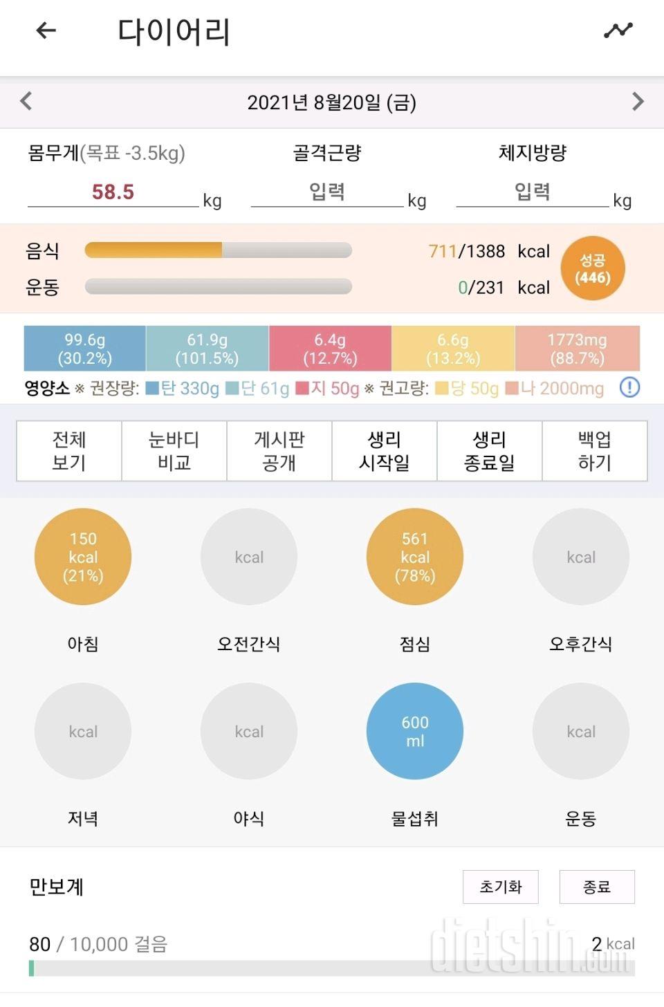 30일 야식끊기 9일차 성공!