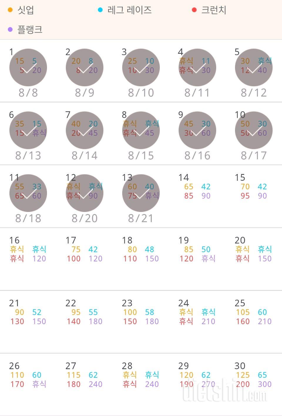 30일 복근 만들기 1153일차 성공!