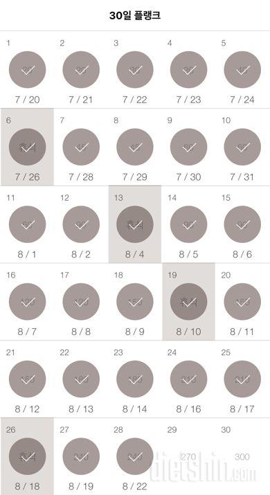 30일 플랭크 28일차 성공!