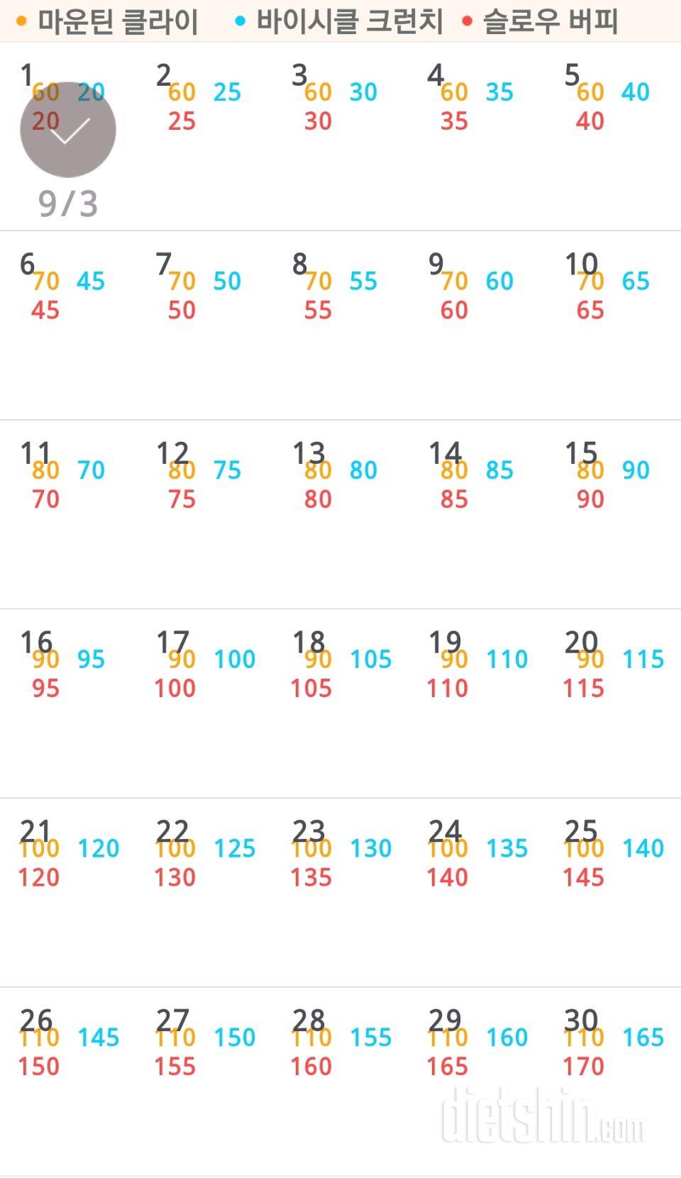 30일 유산소 운동 1일차 성공!