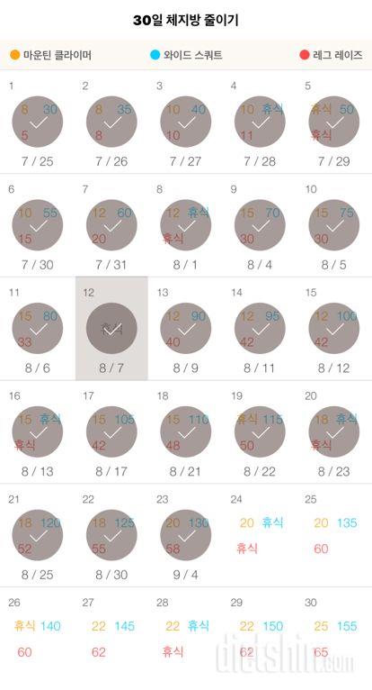 30일 체지방 줄이기 23일차 성공!