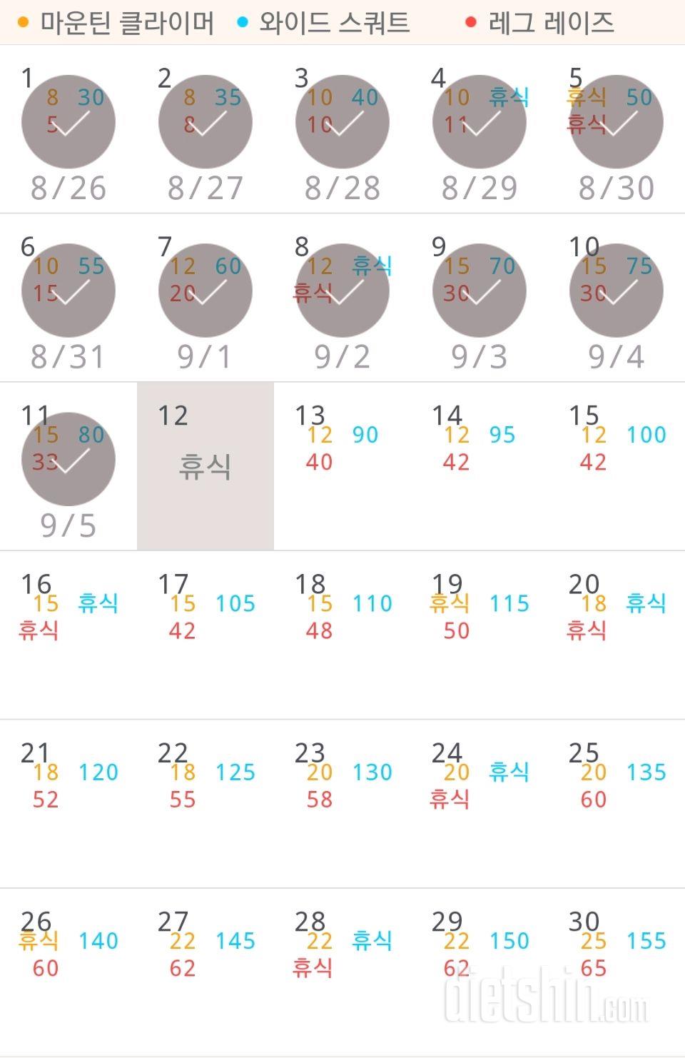 30일 체지방 줄이기 161일차 성공!