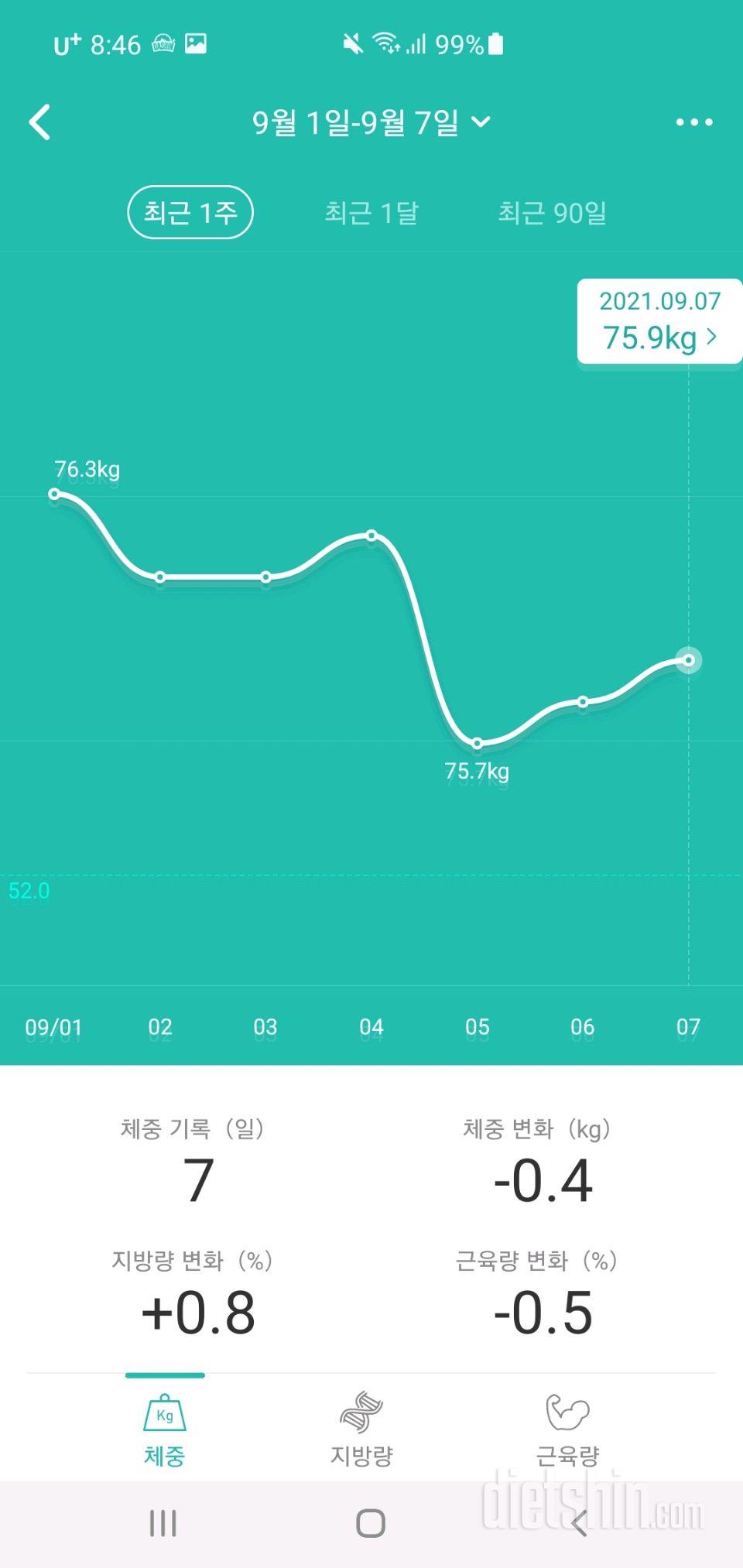 9/7일 공체 및 식단